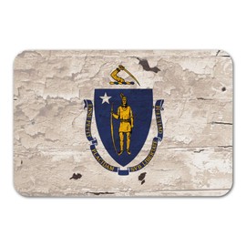 GRAPHICS & MORE Rustic Massachusetts State Flag Distressed USA Home Business Office Sign