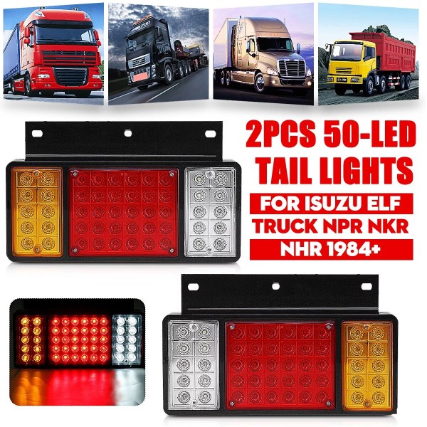 ZTT Pair LED Tail Light Brake Lamp For Isuzu Elf
