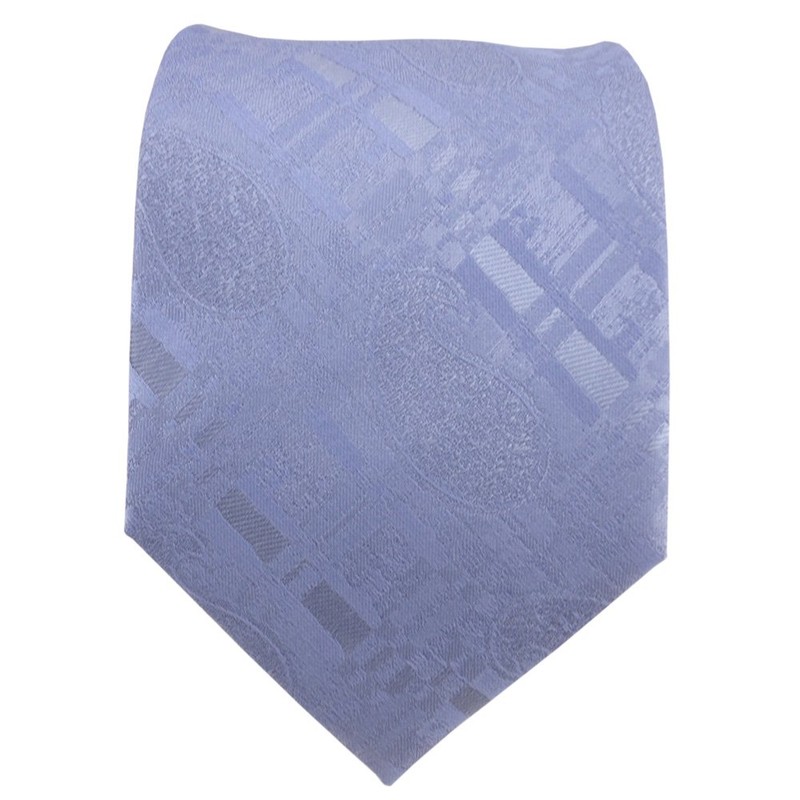 TigerTie Designer Silk Tie Blue Light Blue Baby Blue Patterned