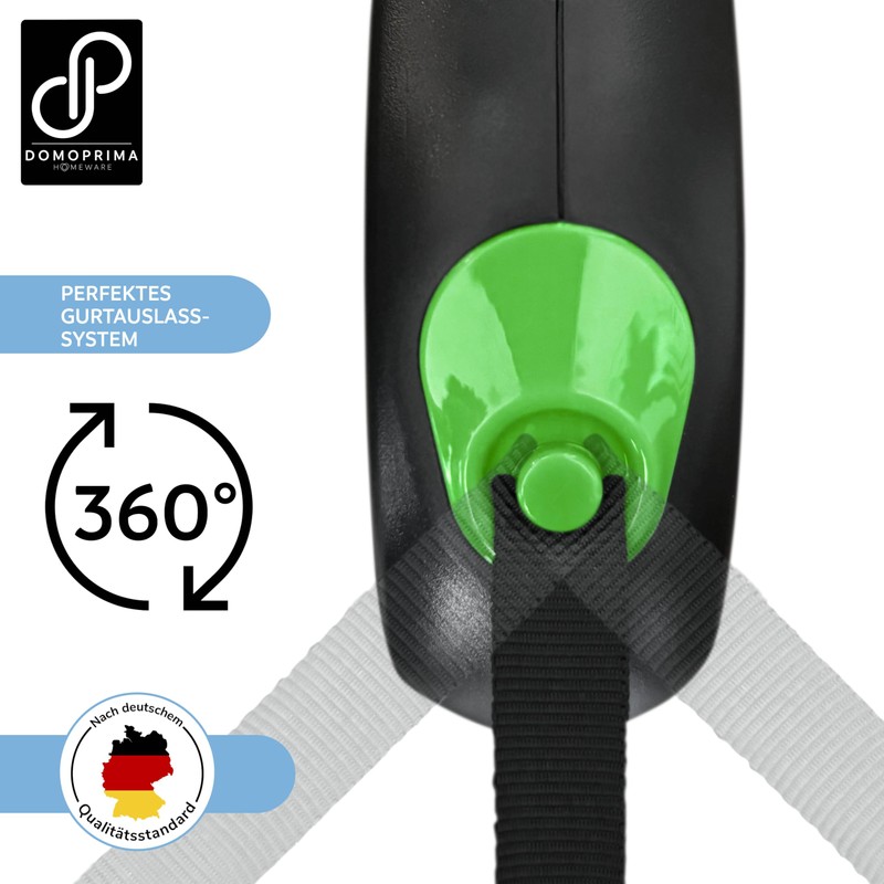 DOMOPRIMA Flexible Dog Lead in 3 Sizes (S,M,L) and 4