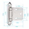 16 Pack Overlay Cabinet Hinges,1/2"Overlay Cabinet Hinge Satin Brushed Nickel