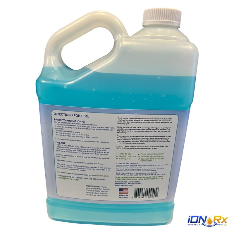 IONRX Hot Tub & Spa, Treatment, Conditioner, Balancer, Clarifier, Great