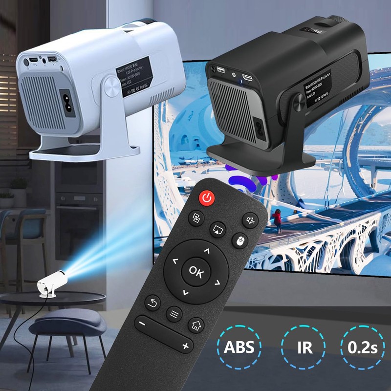 Molgoc Replacement Remote for Mini Projector,Compatible with Magcubic HY300Pro,HIPPUS HY300Pro,Aubor
