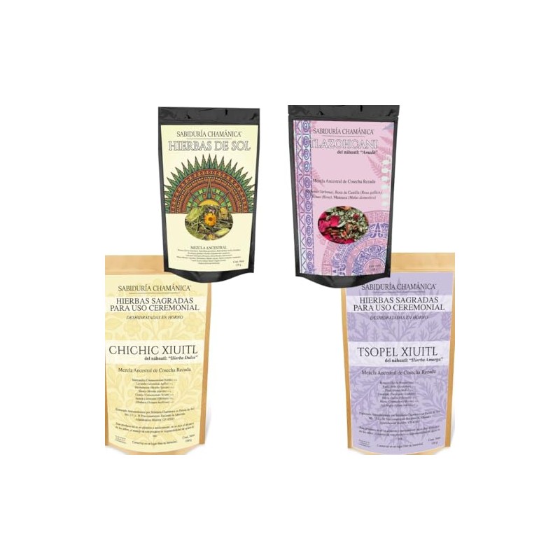 Kit de Hierbas para Baños Tradicionales, 4 Variedades, Temazcal, Hierbas