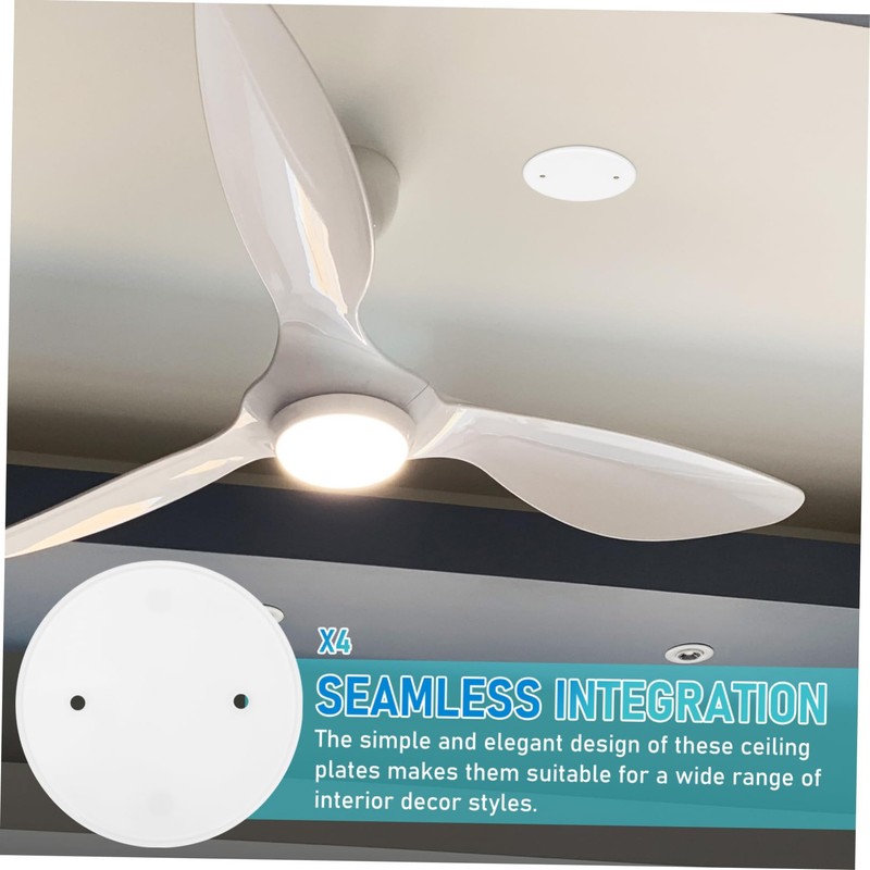jojofuny Electrical Cover Plate Round Ceiling Hole Cover Plastic Flat