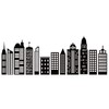 SUPERDANT Cityscape Wall Stickers City Buildings Silhouettes PVC Wall Art