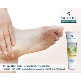 saicara Foot Soft 100 ml Callus Reducing Cream in a Tube with 4% Urea to Reduce Callus and Care for Feet