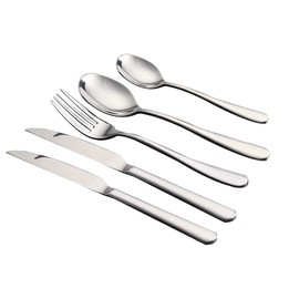 RIS LAN 30-piece Silverware Flatware Sets, Stainless Steel Cutlery Set, Kitchen Utensil Set, Dishwasher Safe, Suitable for 6 People (30pcs)