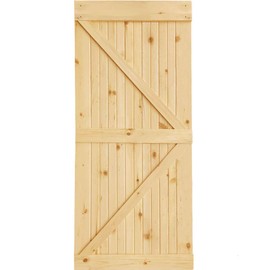 K-Bar Solid Pine Core Unfinished Interior Barn Door Slab DIY Kit 83.5 in. x 36 in.