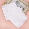 HOULIFE Ladies 100% Cotton Handkerchiefs Soft Pure White Lace Wedding