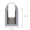 Brixwell SDCD3812BN-CCP12 Brushed Nickel Frameless Shower Door Aluminum Deep U-Channel