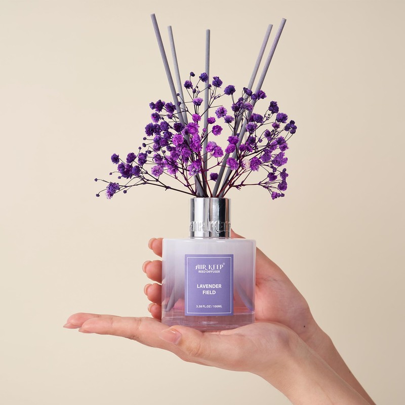 Airkeep Reed Diffuser Set,3.38 fl oz (100 ml) - Lavender