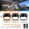 BZX Waterproof Outdoor Ceiling-Fan with Light - 42" Modern Ceiling