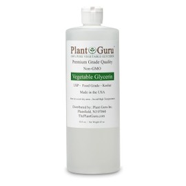 Plant Guru Vegetable Glycerine/Glycerin 32 oz. - USP Food Grade Kosher - Great For Skin, Hair, Face, Body, Crafts And DIY Soap Making.