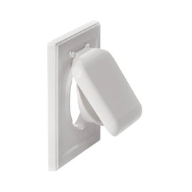 No-Pest Vent 6" Dual Door Exhaust Vent Cover – Outdoor Vent Cap for Bathroom Fans & Range Hoods – Pest Proof, Energy Efficient, Not for Dryer Use (White, 6 inch W/O Duct Tube)