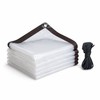 Transparent Waterproof PE Tarp with Reinforced Edges & Grommets