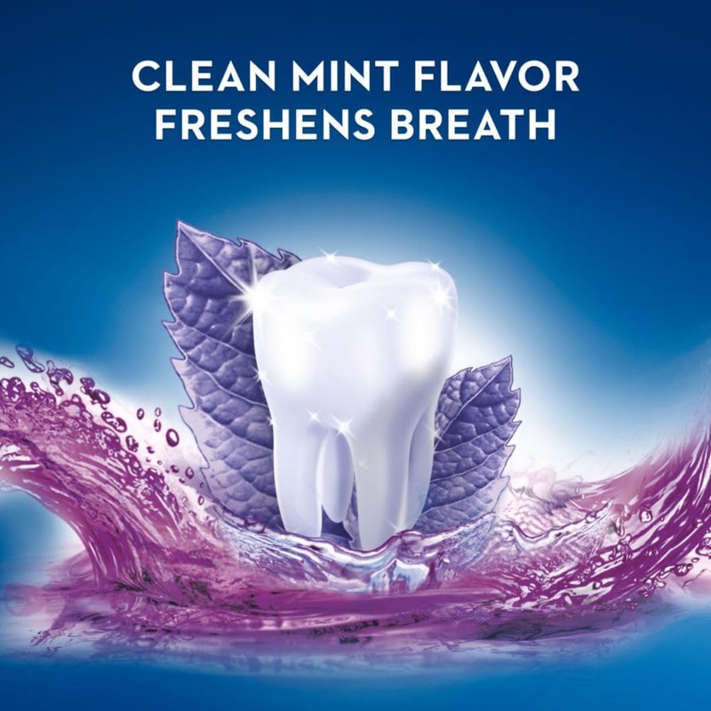 Crest 3D White Brilliance Whitening Mouthwash, Alcohol Free, Clean Mint,