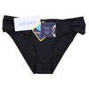 Aquarti Women's Bikini Bottoms with Side Ruffles, black