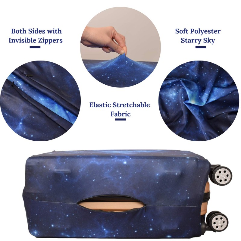 GOXUNYUAN Gepäckabdeckung, waschechter Schutzkoffer-Cover - Reise-elastischer Spandex-Koffer-Protector Für Gepäckstücke mit