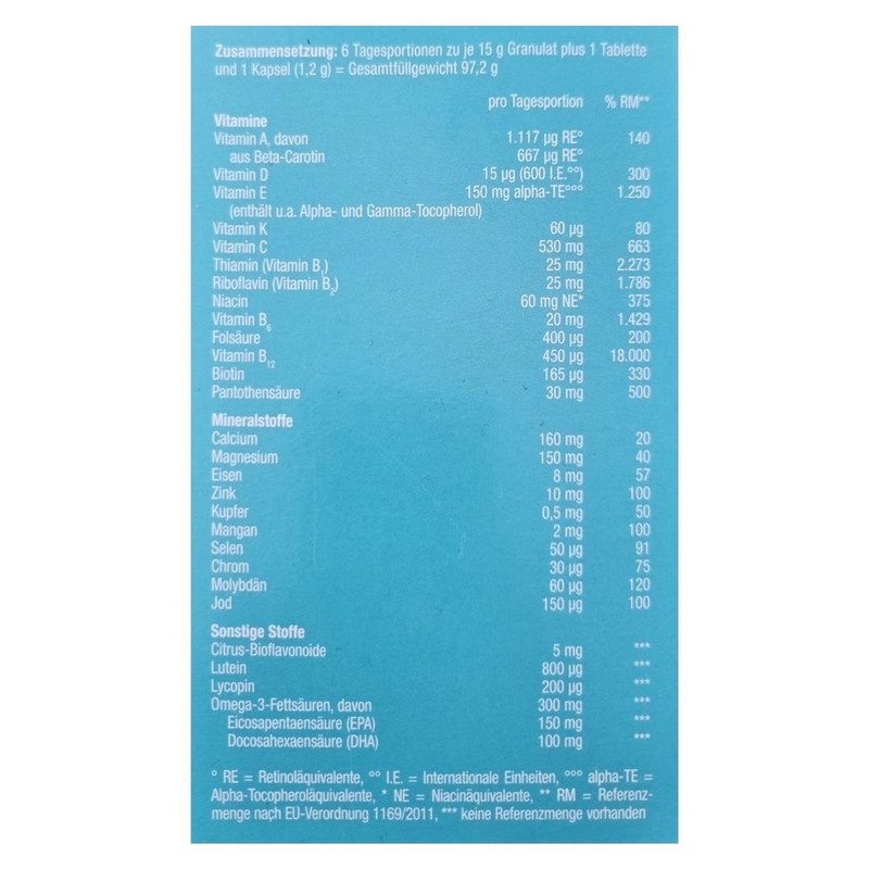 Orthomol Vital F Granules/Tab/Cap Orange - for Women - 6