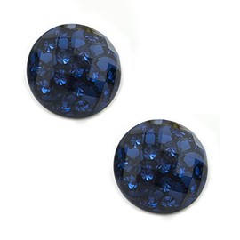 HAND® No.040 Midnight Blue Luxurious Fashion Crystal Buttons 20 mm Diameter - Pack of 2
