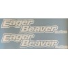 Eager Beaver Trailers Replacement Stickers 36”(Set Of 2) White Decals
