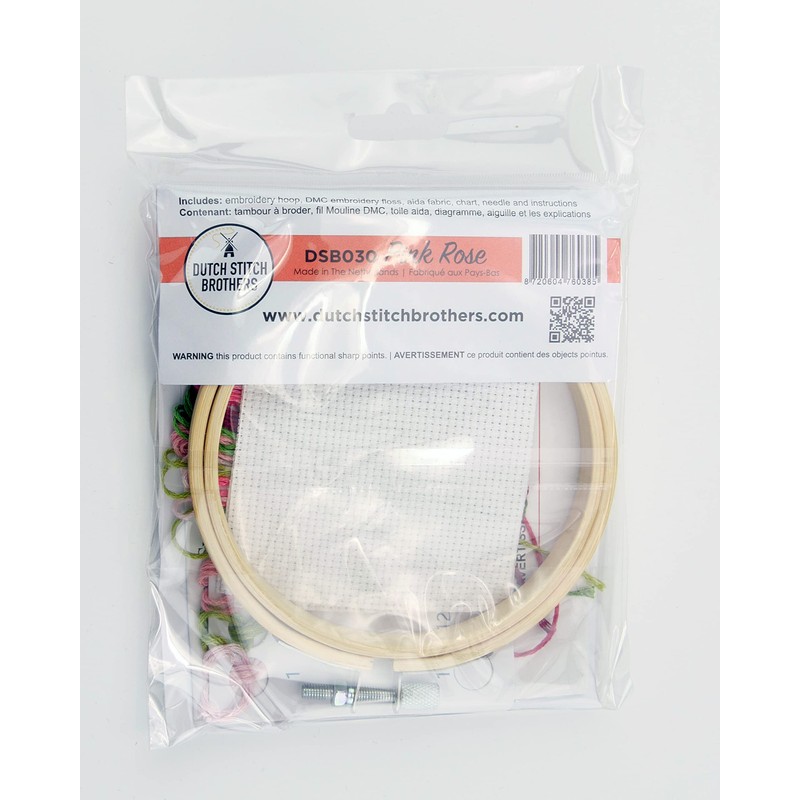 DUTCH STITCH BROTHERS - Rose Counted Cross Stitch 4" Hoop