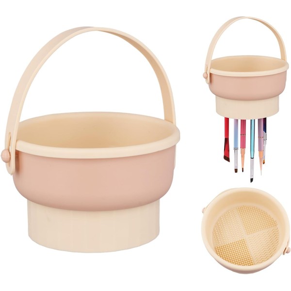 Makeup Brush Cleaner Mat, 3 in 1 Upgraded Foldable Silicone