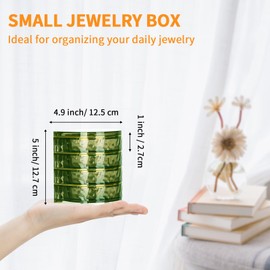 LETURE 4-Layers Rotatable Jewelry Organizer Storage Box, Clear Jewelry Holder Case for Ring Earring Necklaces Bracelets Makeup Hair Accessories
