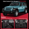 Wrangler Seat Covers 2018-2026 Front Pair, Waterproof Leather Interior Sets