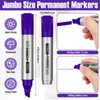 Fuutreo 10 Pack Jumbo Permanent Markers Bulk Large Chisel Tip