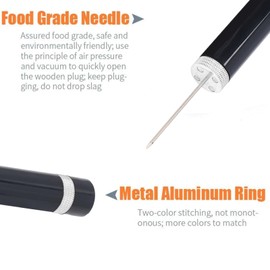 Needle Type Wine Bottle Opener, Easy Cork Remover Corkscrew, Travel Portable Pocket Air Pressure Pump Wine Bottle Opener for Home, Restaurant and Party(Silver)