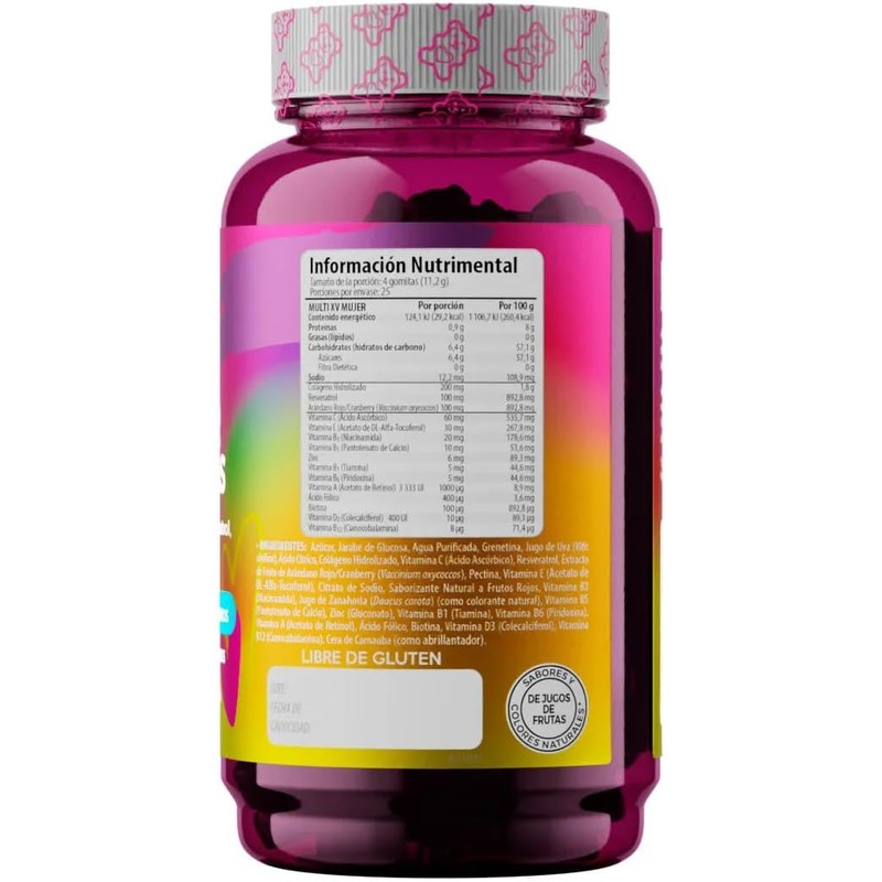 Belabear Women's Multivitamin + Resveratrol – Mixed Berry Gummies, 100