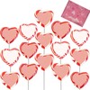 Fruidles Valentine's Red and White Swirl Heart Lollipop Candy Sucker