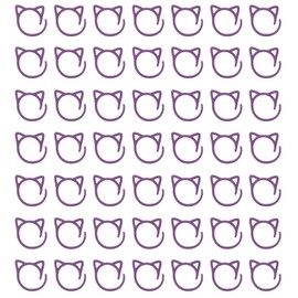 sourcing map 50pcs Stitch Markers, Spiral Stitch Markers Crochet Needle Clip Counter Knit Ring Crochet Locking Sewing Accessories for DIY Handcraft Knitting and Crocheting, Violet