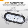 GOOACC 6Inch Oval Trailer Tail Light 2PCS 10LED White Reverse