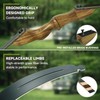 Black Hunter Recurve Bow and Arrow Set, GLURAK 60'' Wooden