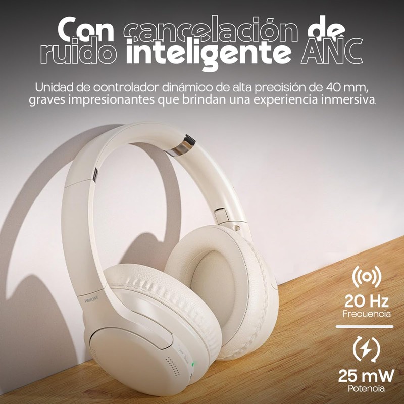 ROMBICA Audífonos inalámbricos on-Ear M11 ANC con cancelacion de Ruido