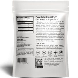 Fasted Athlete Fasted Athlete - PureGold Colostrum | Premium Grass Fed | Supports Gut Health, Skin & Hair, Muscle Recovery, Bloating, Immunity | Colostrum Supplement Powder | Unflavored, 30 Serving Packets