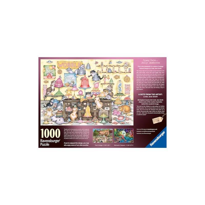 Ravensburger Crazy Cat’s: Jelly Jamboree 1000 piece Jigsaw Puzzle for