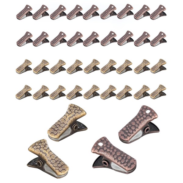 40-Pack Mini Alligator Clips with Steel Core| Small Craft Clamps