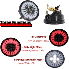 GTINTHEBOX Clear Lens Rear Bumper Reflector Tail Brake Reverse Backup Light Compatible with 2006-2009 Pontiac Solstice & 2002-2009 GMC Envoy