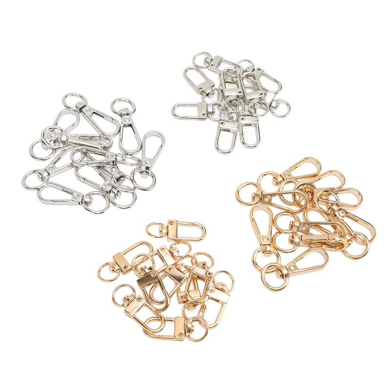 40Pcs Lobster Claw Clasps Zinc Alloy Gold Silver Color Glossy