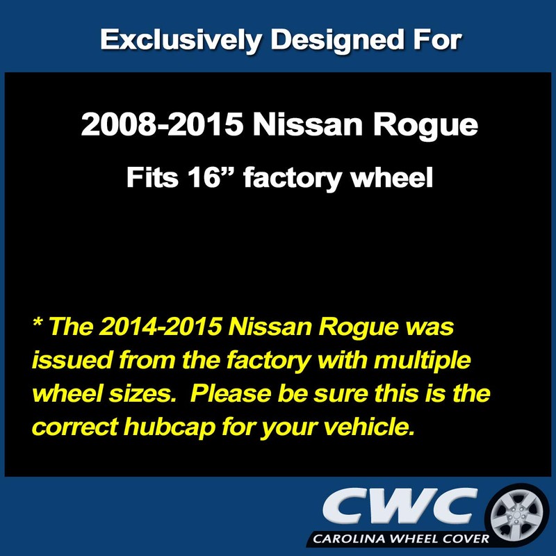 Premium Replica Hubcap Replacement for Nissan Rogue 2008-2015, 16-inch Replacement