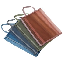 petofqq 4PCS Mesh Zipper Bag, A4 Portable Double-Layer Mesh File Bag, Transparent Mesh Test Paper Storage Bag