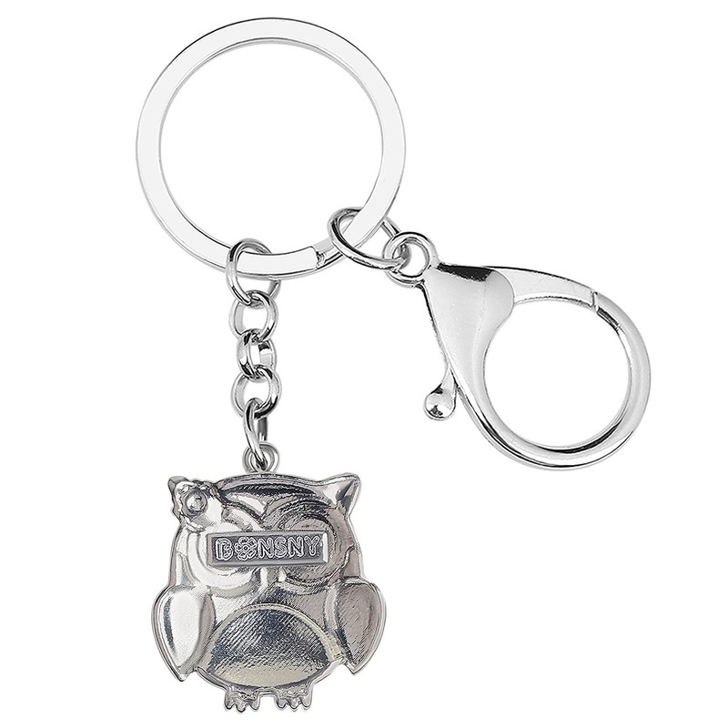 Llavero de aleación esmaltada, diseño de búho, diseño de pájaro,