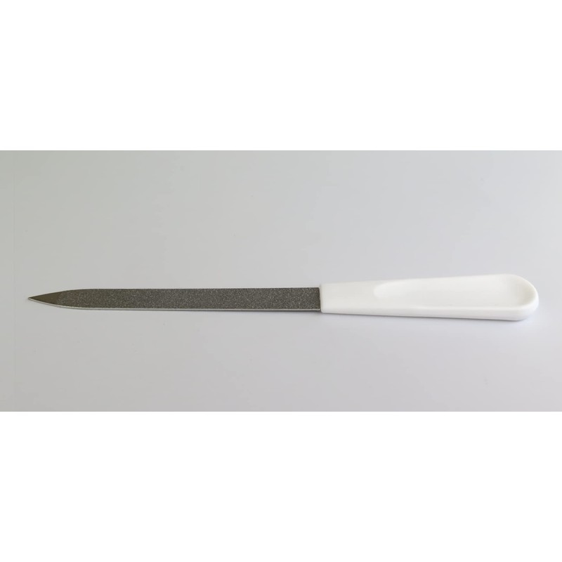 Tredoni 9cm Steel Nail File with Easy-Grip Handle - Manicure/Pedicure