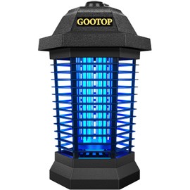 GOOTOP Bug Zapper Outdoor, Mosquito Zapper, Electric Fly Zapper, Mosquito Killer, Fly Traps, 3 Prong Plug, Flying Insects Zapper Indoor Outdoor 90-130V, 4200V, ABS Plastic Outer (Black) | GOOTOP