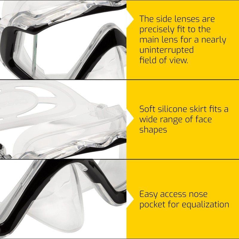 Cressi Pano 3, Black/Orange