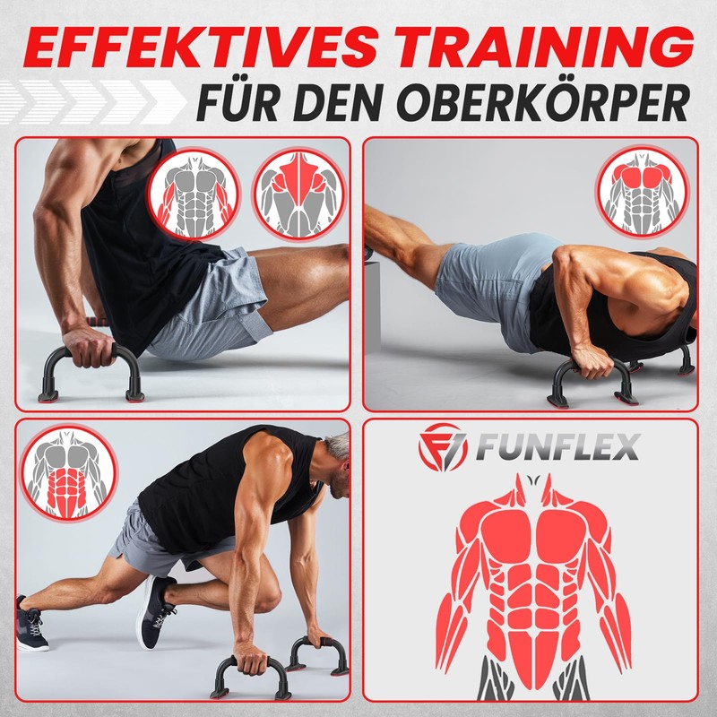 FUNFLEX Push-up Handles Set for Effective Upper Body Training, Push-up